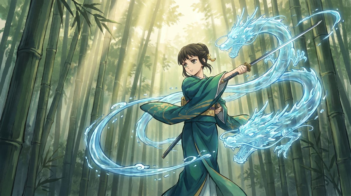 少女萝莉竹林水韵视频教程